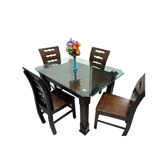 Low Budget Dining Table.Dining table.Glass Top MDF Dining Table