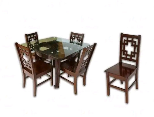 MDF 4 Chair Dining Table. Wooden Dining table