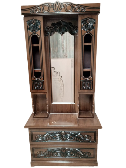 Dressing Table with Cabinet/Single Mirror with side drawer/Dressing Table/ Simple Dresser With Rack / Low Budget Dressing Table