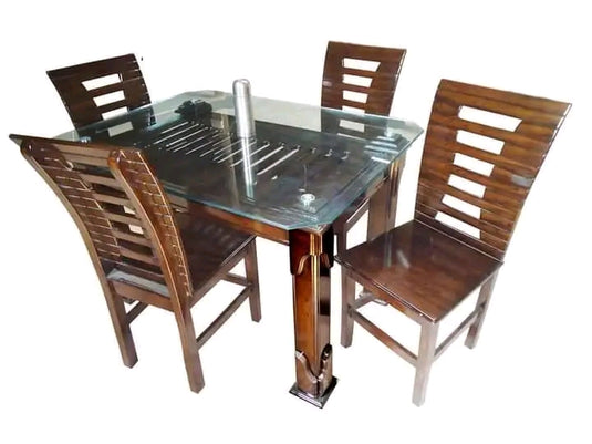 MDF 4 Chair Dining Table. Wooden Dining table