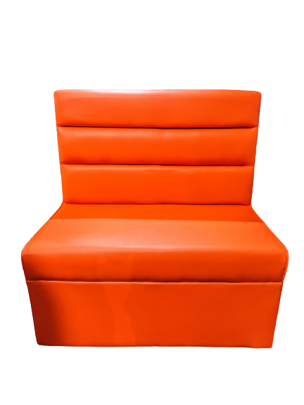 Sofa. 2 Seater Sofa.Artificial Leather Sofa. Orange Colour Sofa