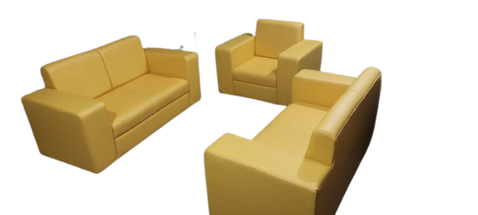 2+2+1 Seater Artificial Leather Sofa. Modern Sofa Set