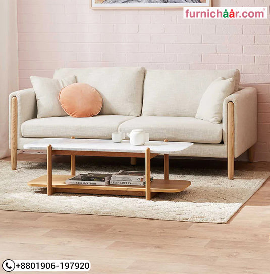 2 Seater mehgony wooden Sofa