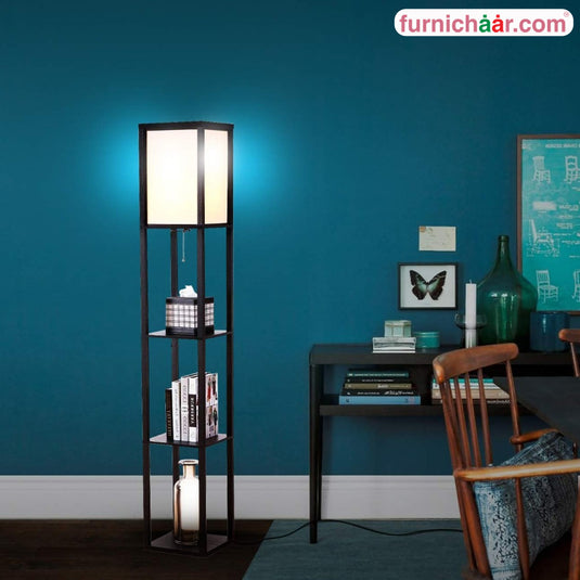 Floor Lamp/Lamp Shade with shelf/ Lampshade