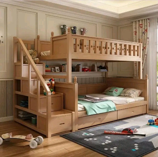 Mehgony Wooden 2 storied Bed. Kids Bed