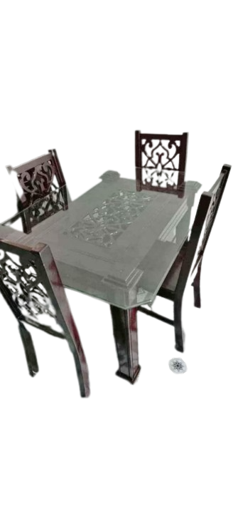 Dining Table with glass 6 chair Dining Table/ Dining Table/MDF Glass Top Dining Table