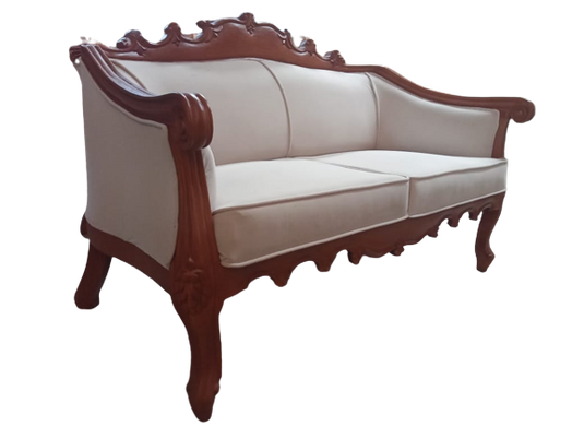 2 Seater shegun wooden Sofa