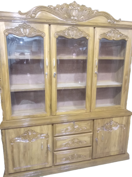 Mehgony Wooden  Showcase  with drawer 3ft/5ft