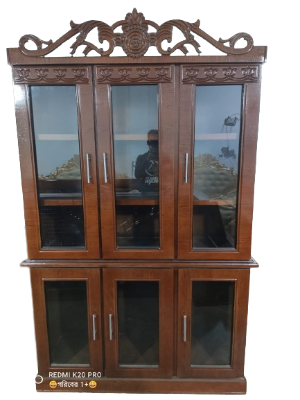 3 Part/Palla Showcase. Kitchen Cabinet with Glass Door